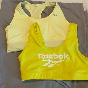 Two Reebok sports bras